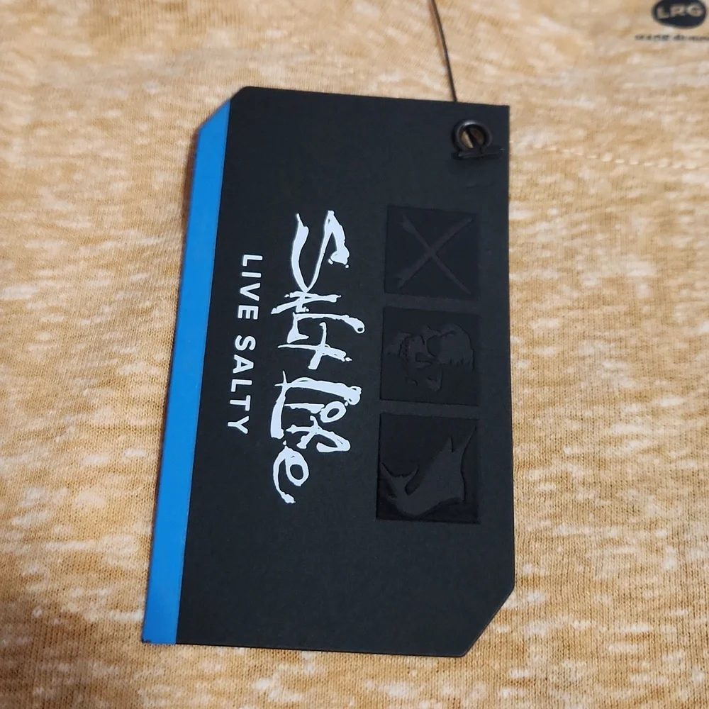 NWT Salt Life Men’s Heritage Logo Long Sleeve Tee - Gold Heather - Large - Picture 8 of 8